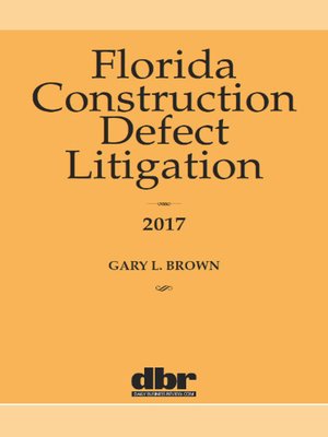 cover image of Florida Construction Defect Litigation